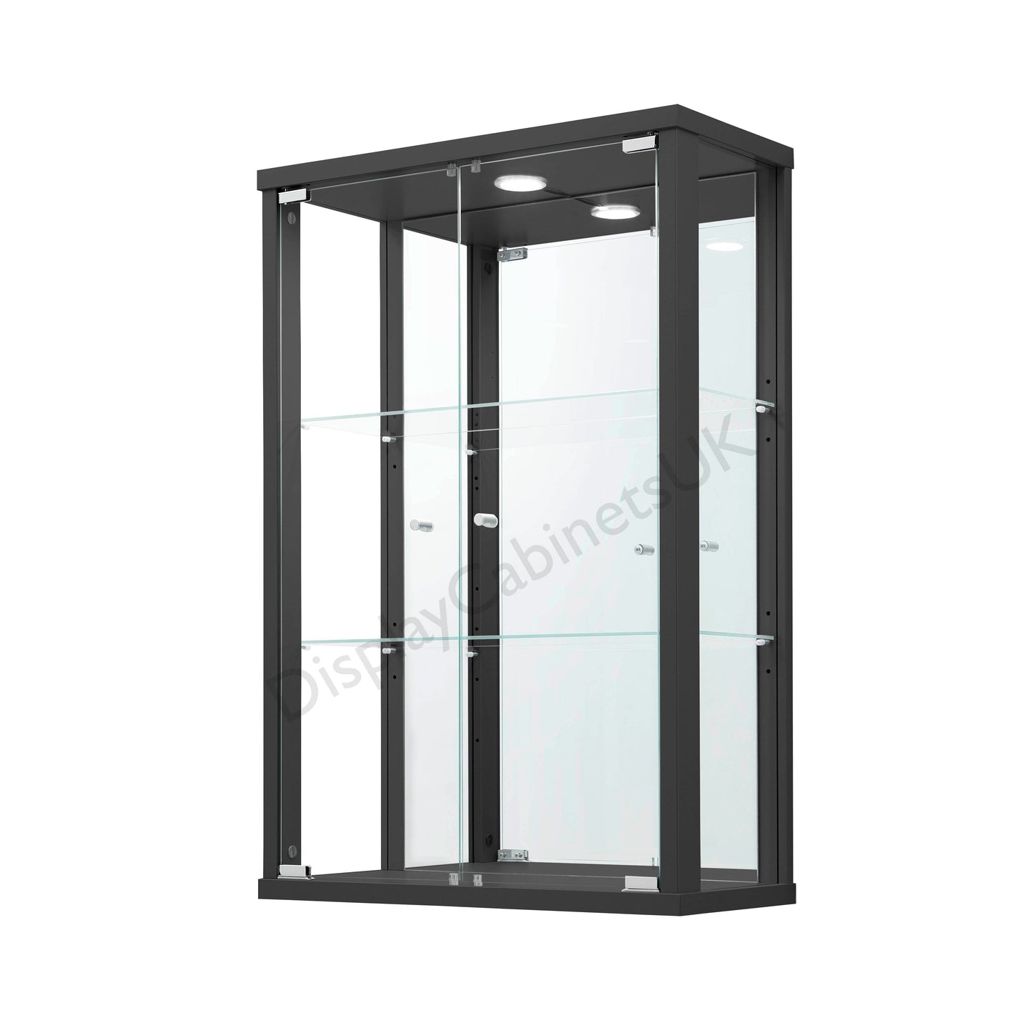 Black Wall Hanging Glass Display Cabinet