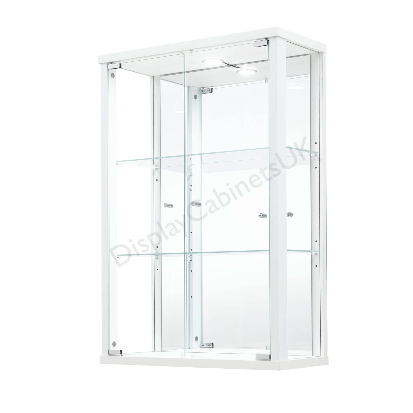 White Wall Hanging Glass Display Cabinet