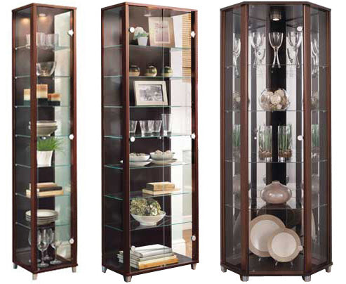 Wenge Glass Display Cabinets