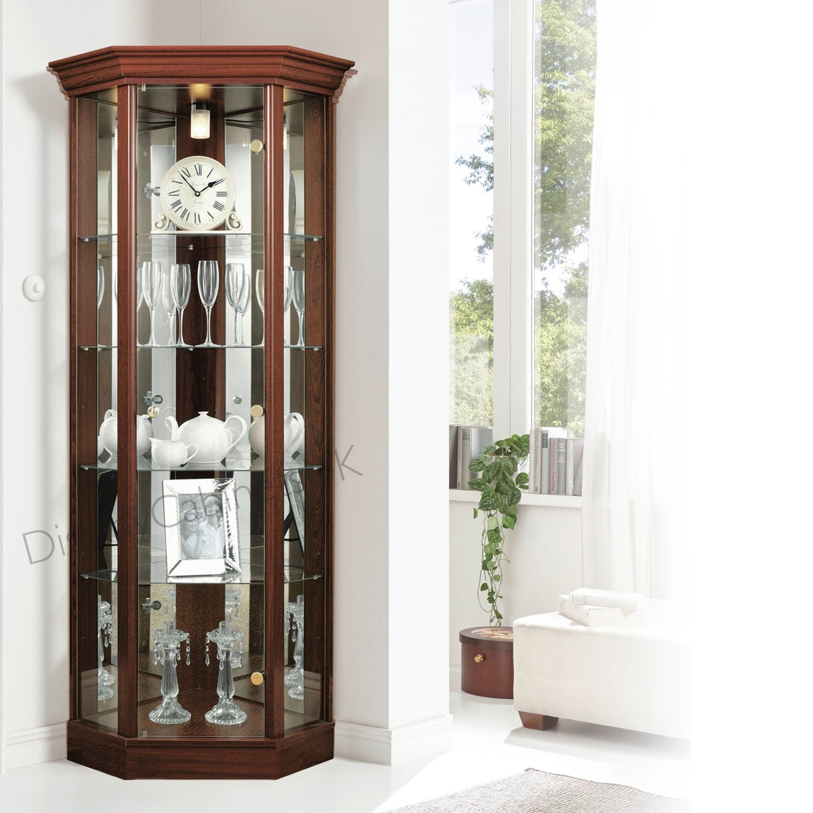 Corner curio hotsell cabinet for sale