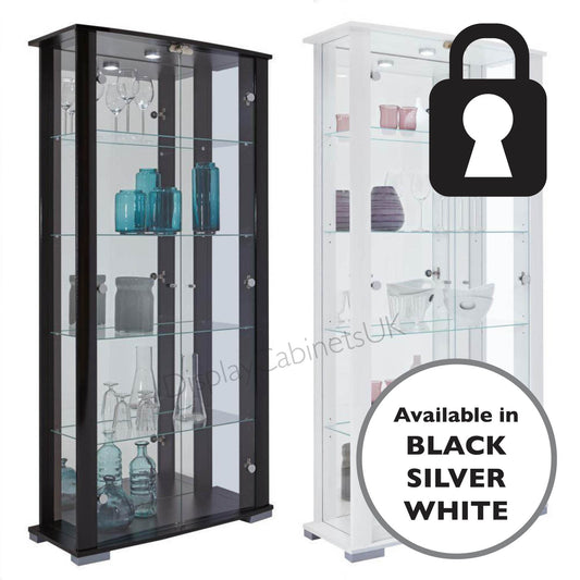 Extra Wide Double Glass Display Cabinet