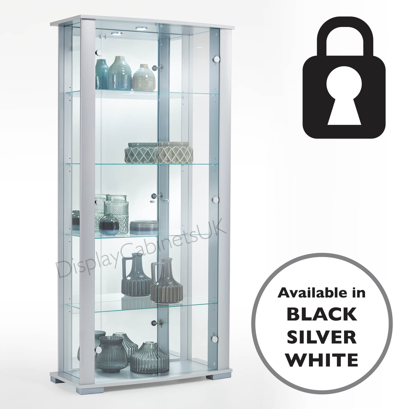 Big glass display cabinets deals