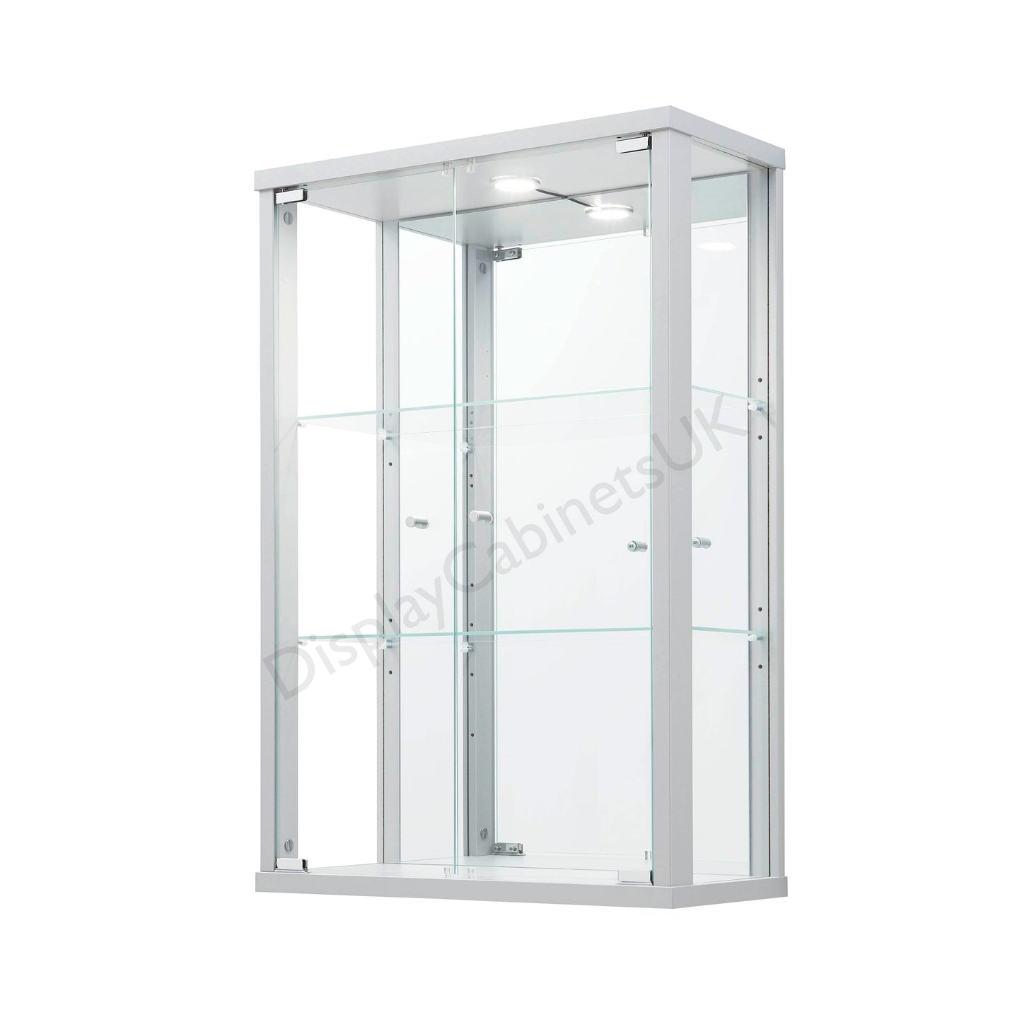 Silver Wall Hanging Glass Display Cabinet
